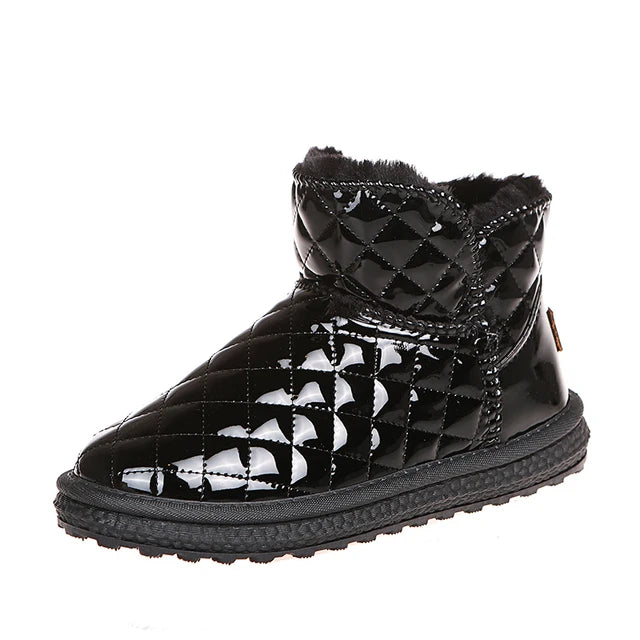 Quilted Glossy Snow Boots