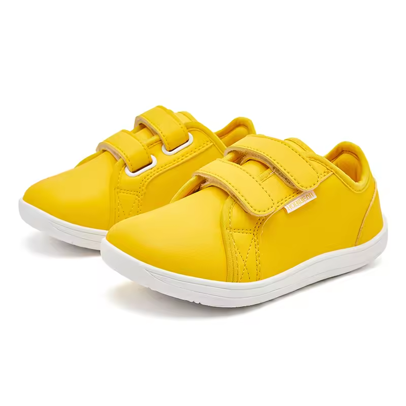 Kids Lightweight Hook Loop Faux Leather Shoes