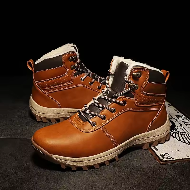 Water Proof Safety Work Shoes Steel Head Leather Boots For Men