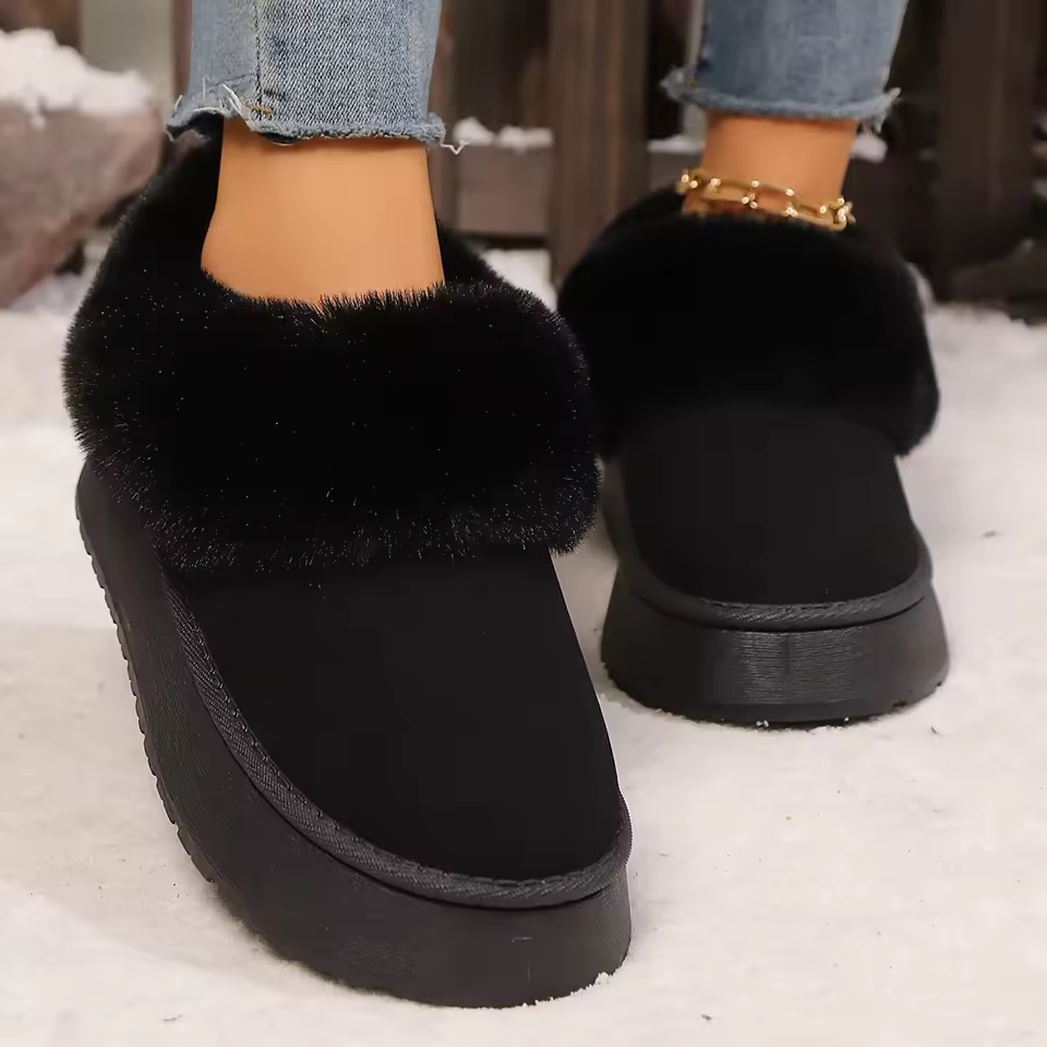Winter New Women Boots Round Toe Mid Heel Shoes