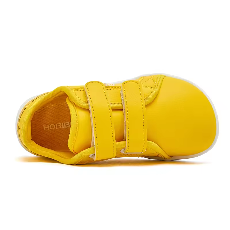 Kids Lightweight Hook Loop Faux Leather Shoes