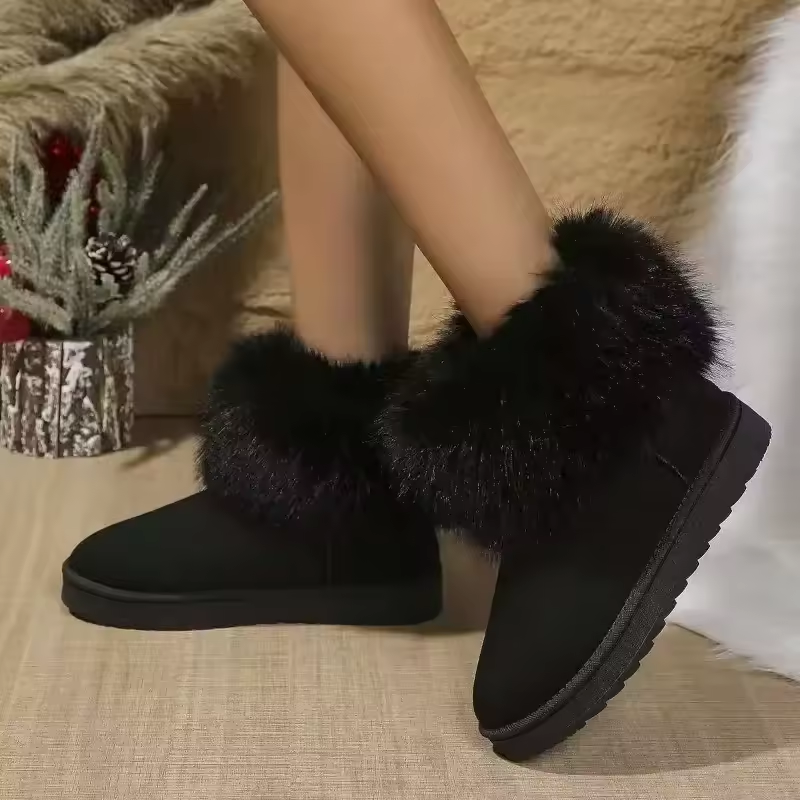 Hot Sale Women Shoes Slip On Women Boots Winter Round Toe