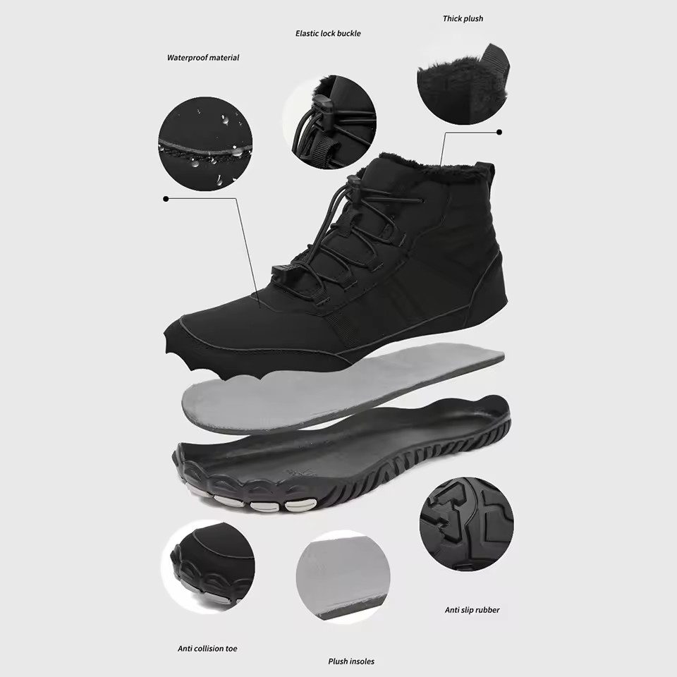 Minimalist Ankle Boots Lightweight Thermal Snow Sneakers For Outdoor