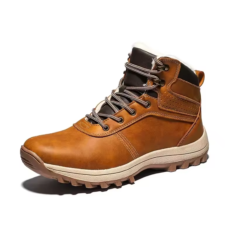 Water Proof Safety Work Shoes Steel Head Leather Boots For Men