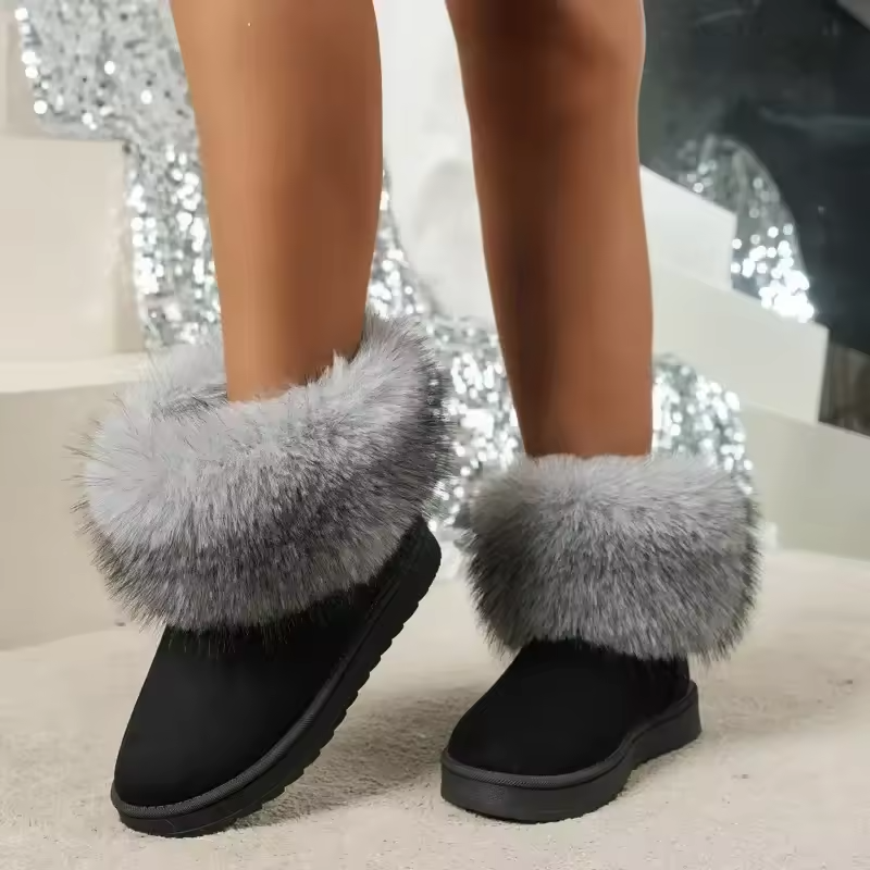 Hot Sale Women Shoes Slip On Women Boots Winter Round Toe