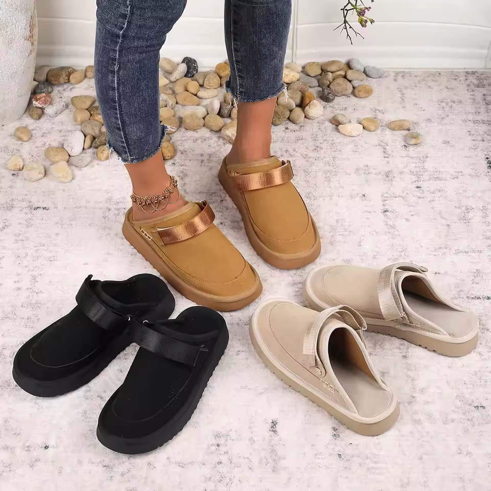 Warm Platform Women Slippers Casual Home Suede Fur Warm Slippers