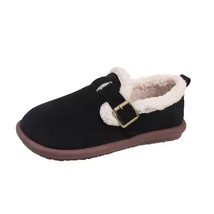 Comwarm Women Cotton Shoes Fluffy Fluffy Non-Slip Home Slides