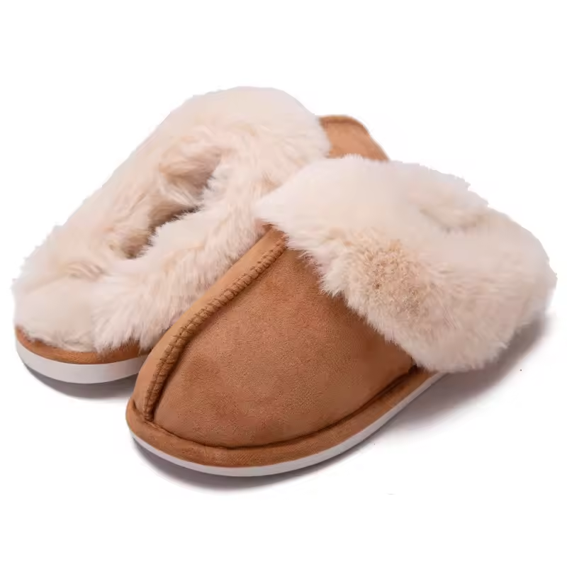 Winter Unisex Warm Plush Slippers Couple Indoor Non-slip House Slide