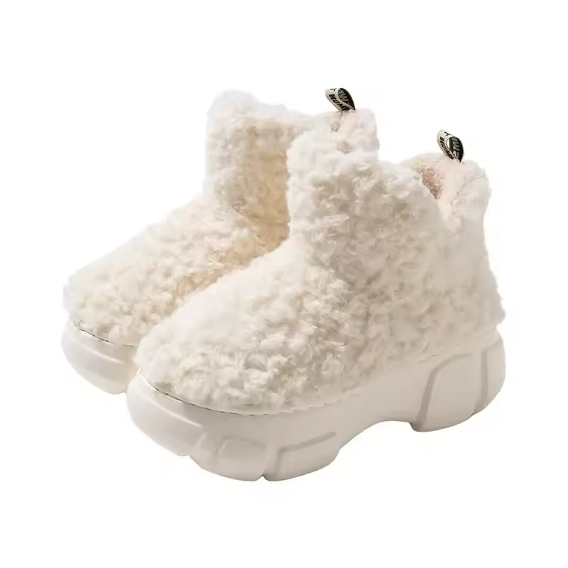 Thickened Plush Fur Warmth Household Snow Boots for Women's