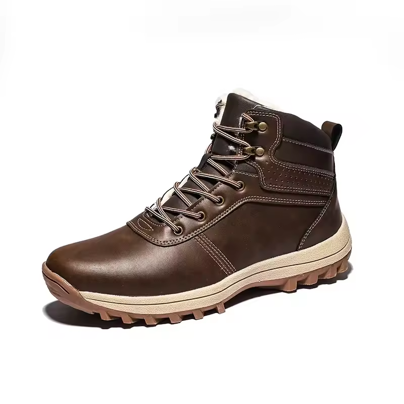 Water Proof Safety Work Shoes Steel Head Leather Boots For Men