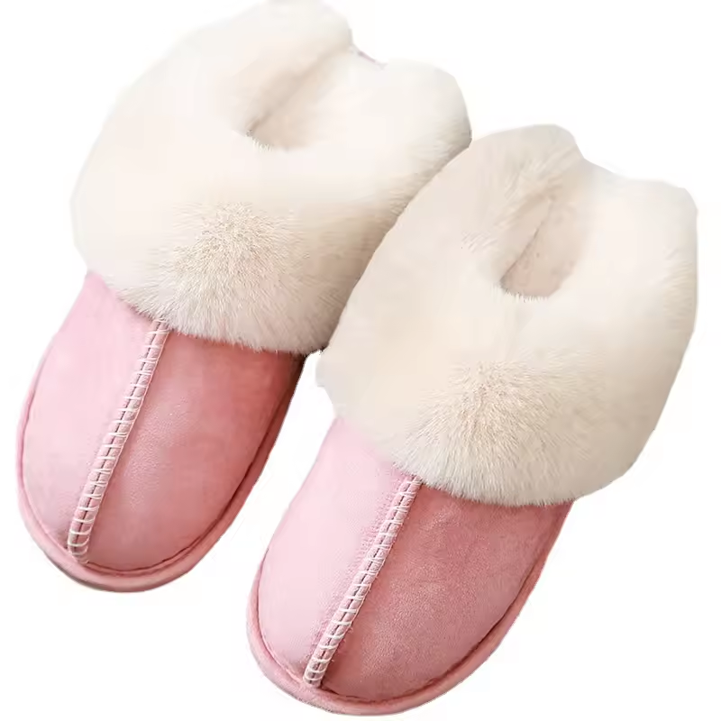 Winter Unisex Warm Plush Slippers Couple Indoor Non-slip House Slide