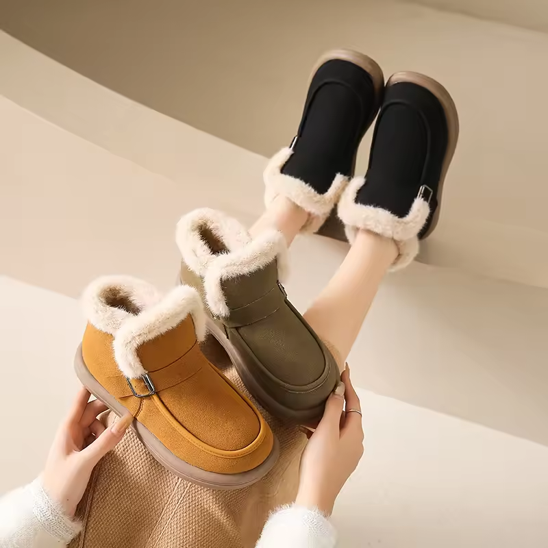 Winter New Women Comfortable Soft Plush Warm Snow Boots Outdoor Indoor