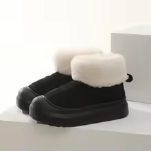 Women Thick Sole Suede Snow Boots Ladies Casual Warm Non-slip Winter Cotton Shoes