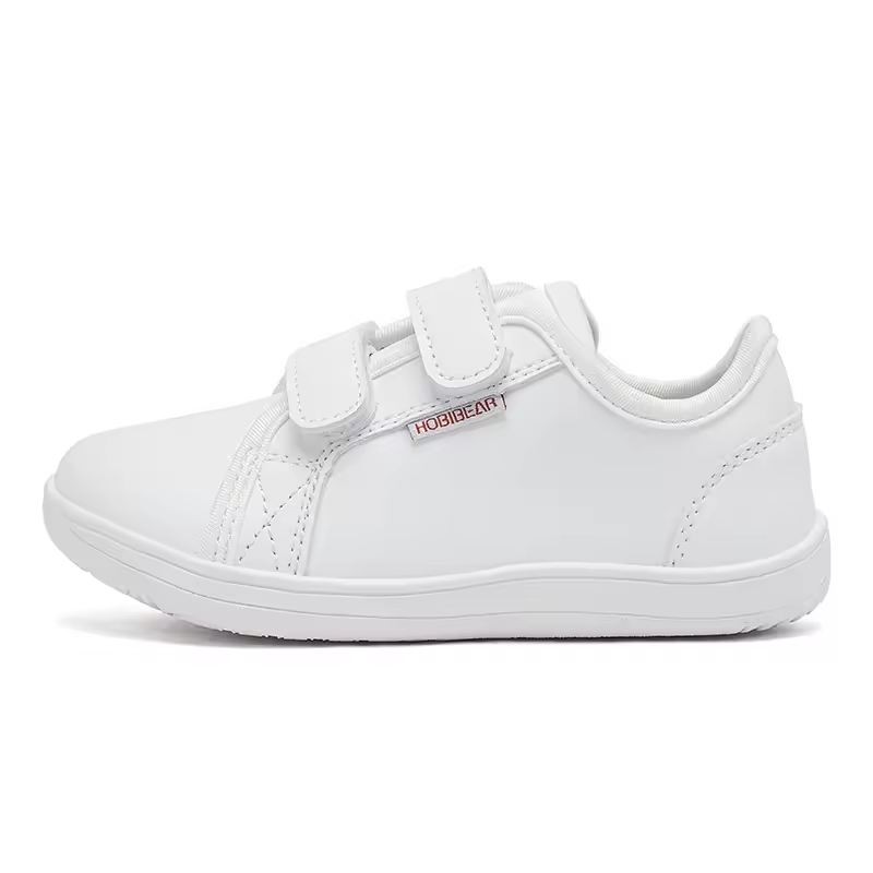 Kids Lightweight Hook Loop Faux Leather Shoes