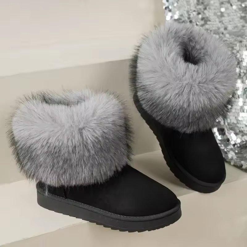 Hot Sale Women Shoes Slip On Women Boots Winter Round Toe