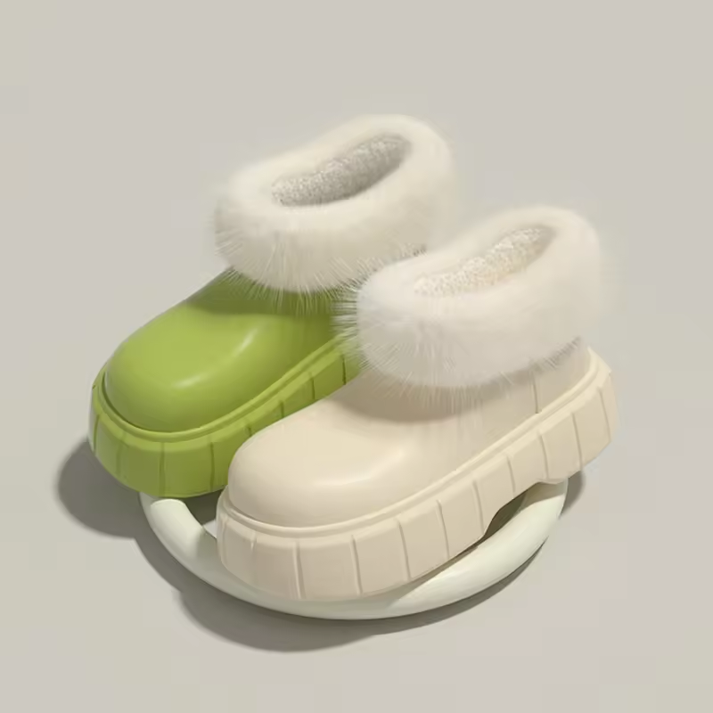 Women Winter Designer Luxury Snow Booties Fluffy Shoes
