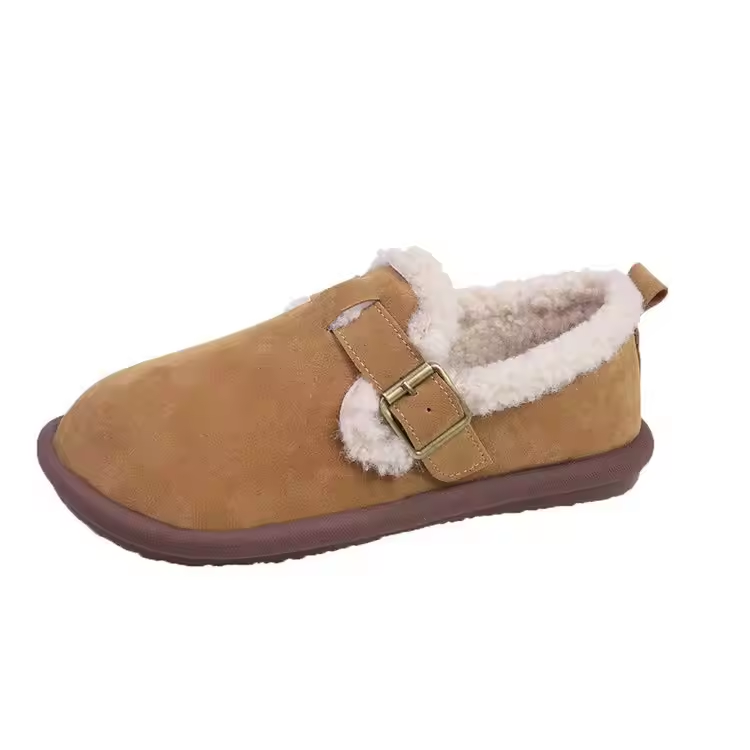 Comwarm Women Cotton Shoes Fluffy Fluffy Non-Slip Home Slides
