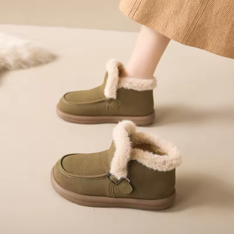 Winter New Women Comfortable Soft Plush Warm Snow Boots Outdoor Indoor