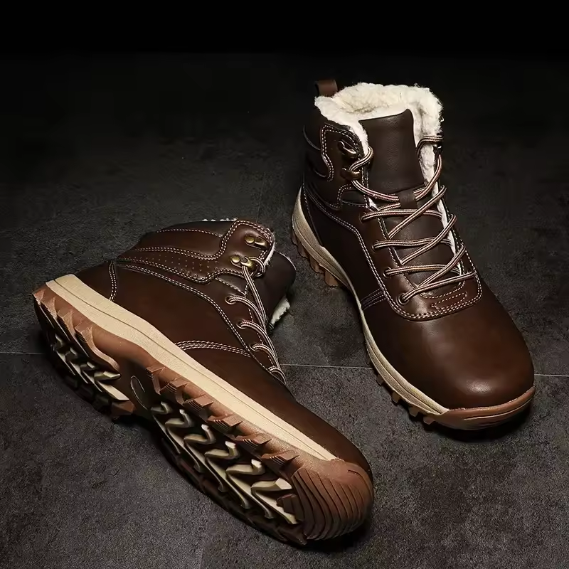 Water Proof Safety Work Shoes Steel Head Leather Boots For Men