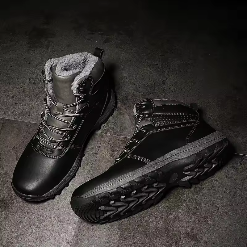 Water Proof Safety Work Shoes Steel Head Leather Boots For Men