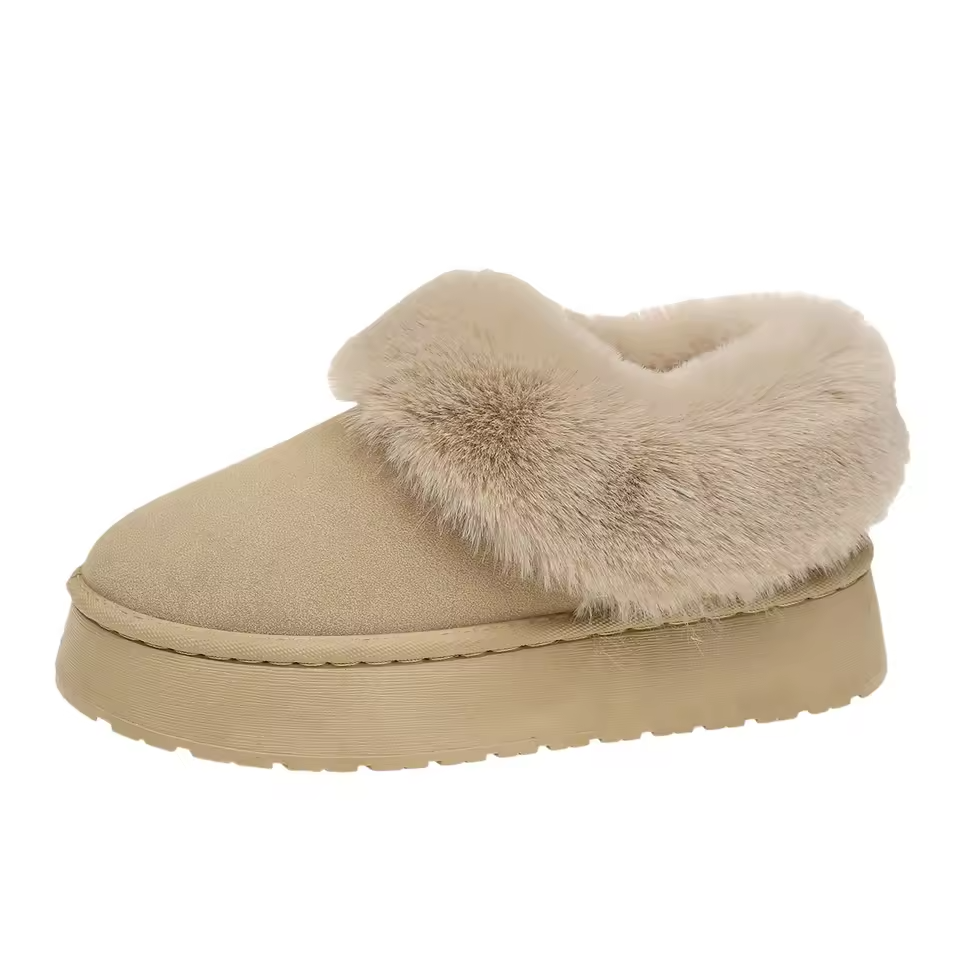Winter New Women Boots Round Toe Mid Heel Shoes