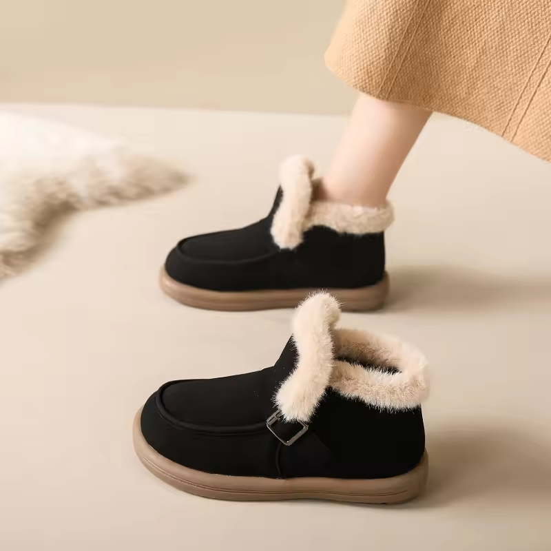 Winter New Women Comfortable Soft Plush Warm Snow Boots Outdoor Indoor