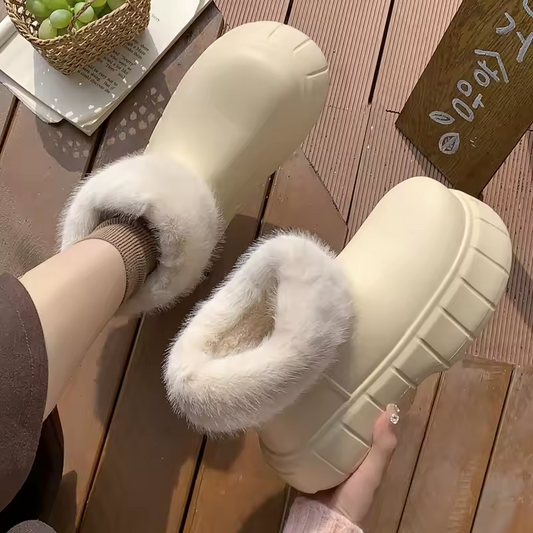 Women Winter Designer Luxury Snow Booties Fluffy Shoes