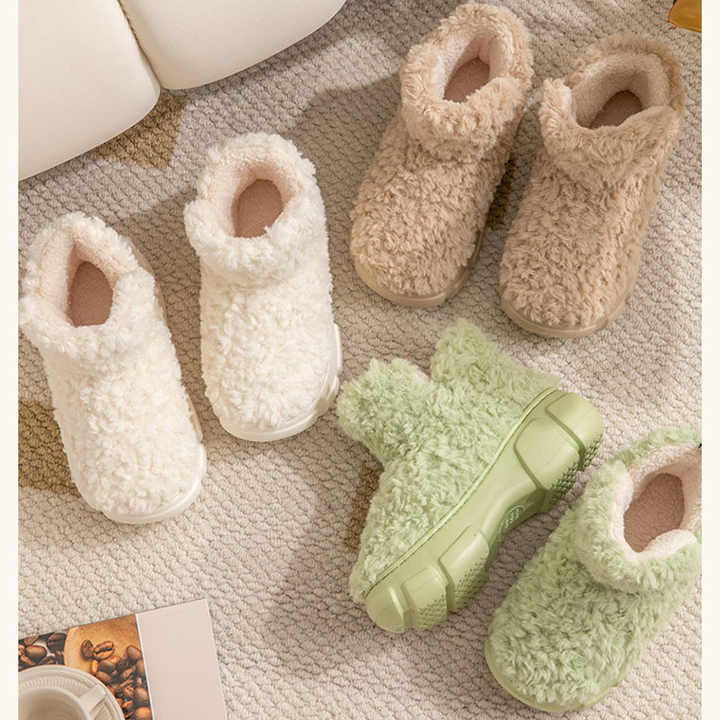 Plush Cotton Candy Winter Boots