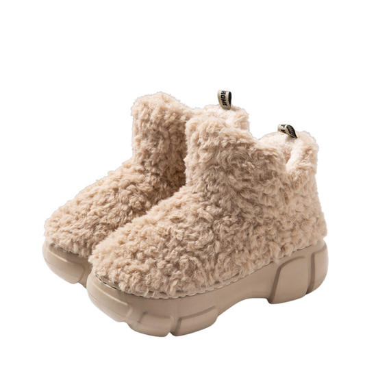Plush Cotton Candy Winter Boots