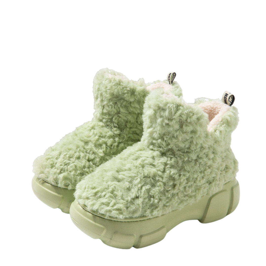 Plush Cotton Candy Winter Boots